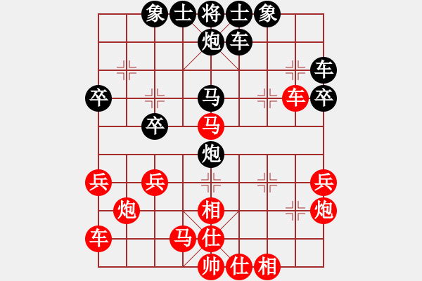 象棋棋譜圖片：騰訊QQ象棋評測vicky449598307?che先負(fù)太守棋狂2017?7?18 - 步數(shù)：40 