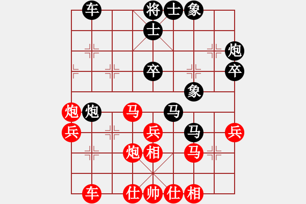 象棋棋譜圖片：中炮七路快馬對(duì)屏風(fēng)馬  (黑士4進(jìn)5）   緣份戰(zhàn)神一(電神)-勝-義友緣(9星) - 步數(shù)：40 