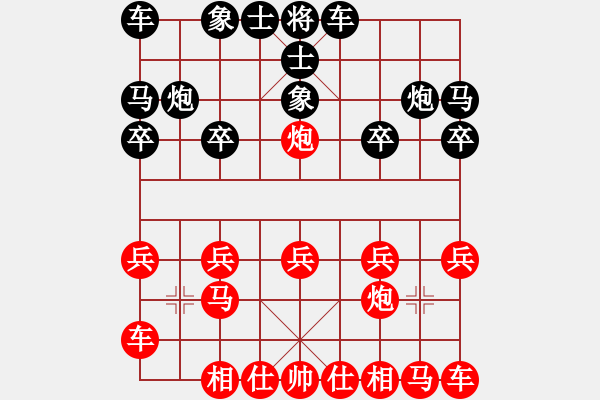 象棋棋譜圖片：金鉤炮對雙飛燕 - 步數(shù)：10 