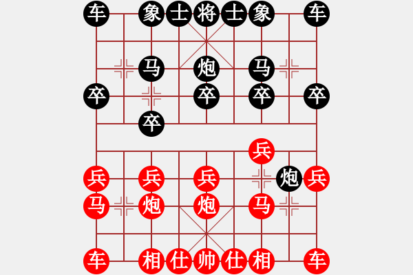 象棋棋譜圖片：12275局 D51-中炮緩開車對后補列炮-旋九專雙核-入門 紅先負 小蟲引擎24層 - 步數(shù)：10 