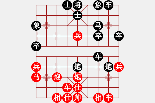 象棋棋譜圖片：12275局 D51-中炮緩開車對后補列炮-旋九專雙核-入門 紅先負 小蟲引擎24層 - 步數(shù)：30 