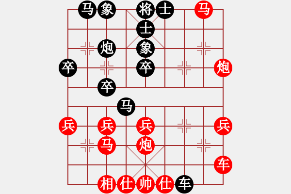 象棋棋譜圖片：楊二郎(日帥)-勝-細(xì)雨燕雙飛(至尊) 中炮過河炮對左三步虎 - 步數(shù)：30 