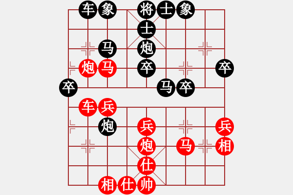 象棋棋譜圖片：象棋中國(guó)(電神)-負(fù)-風(fēng)雨樓無(wú)情(5f)順炮直車(chē)對(duì)緩開(kāi)車(chē)馬7進(jìn)6炮8進(jìn)4黑補(bǔ)士 - 步數(shù)：30 