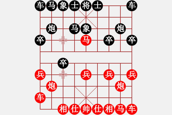 象棋棋譜圖片：哈哈[1245437518] -VS- 香山紅葉[624882939] - 步數(shù)：10 