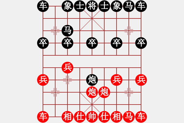 象棋棋譜圖片：1288局 A52- 仕角炮對右中炮-小蟲引擎23層(2774) 先勝 龐統(tǒng)(2250) - 步數(shù)：10 