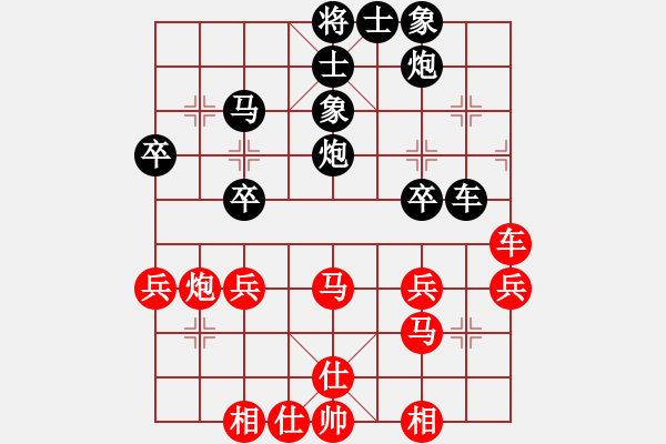 象棋棋譜圖片：無名小卒(月將)-和-海耀金槍將(8段) - 步數(shù)：40 