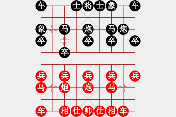 象棋棋譜圖片：蔣川12年后重回母校溫州實(shí)驗(yàn)中學(xué) 1對(duì)6盲棋VS③金孟奇 - 步數(shù)：10 