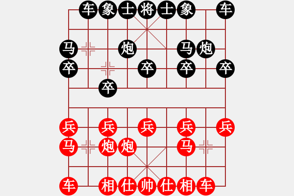 象棋棋譜圖片：過宮炮對黑3路卒右士角炮（旋風(fēng)V7.0拆棋）紅勝 - 步數(shù)：10 