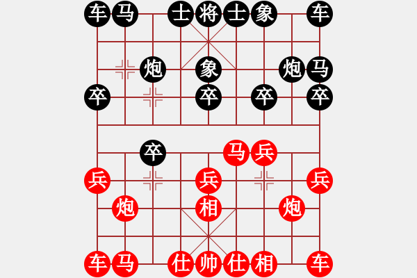 象棋棋谱图片：谢汶渝先和曹瑞杰 - 步数：10 