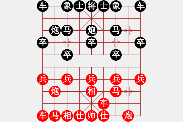 象棋棋譜圖片：1 - 步數(shù)：10 