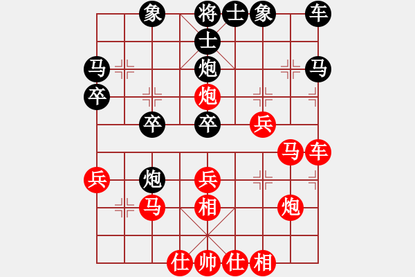 象棋棋譜圖片：棋俠天尊哥[紅] -VS- 最后一滴淚[黑] - 步數(shù)：30 