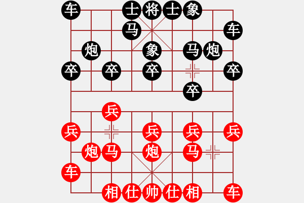 象棋棋譜圖片：朱偉頻     先和 單霞麗     - 步數(shù)：10 