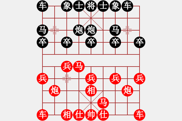 象棋棋譜圖片：xurisheng666紅負(fù)葬心【飛相對(duì)左中炮】 - 步數(shù)：10 