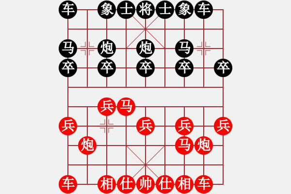 象棋棋譜圖片：淑兒[紅] -VS- 【中】蓮花棋士[黑] - 步數(shù)：10 