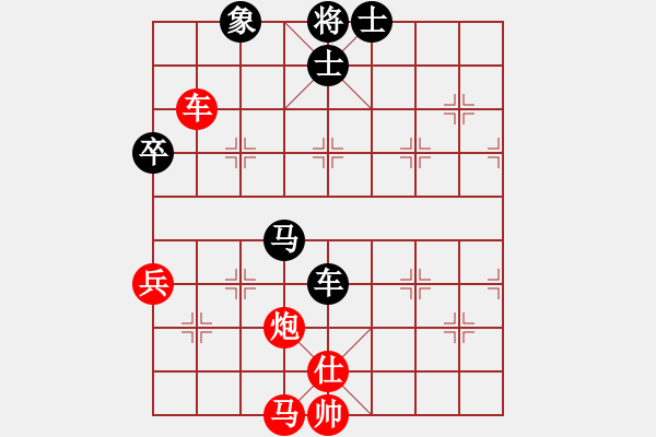 象棋棋譜圖片：橫車盤河馬【2】黑卒7進1 - 步數(shù)：80 