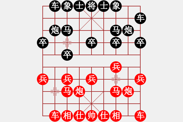 象棋棋譜圖片：仕角炮局黑左馬（紅勝） - 步數(shù)：10 