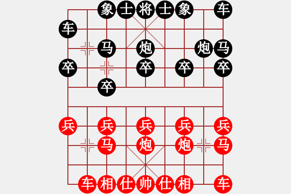 象棋棋譜圖片：快樂(lè)時(shí)刻(8級(jí))-勝-蟲(chóng)子吃大鳥(niǎo)(4段) - 步數(shù)：10 