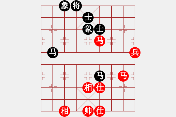 象棋棋譜圖片：五七炮進三兵對屏風(fēng)馬進3卒 紅左橫車對黑兌邊卒（黑士4進5）   呂欽妹(月將)-和-明月幾時有(月 - 步數(shù)：74 