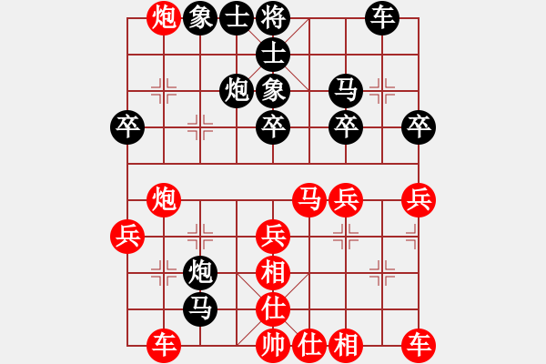 象棋棋譜圖片：■K1永不后退[804047993] -VS- ★天蝎★[906049117] - 步數(shù)：30 