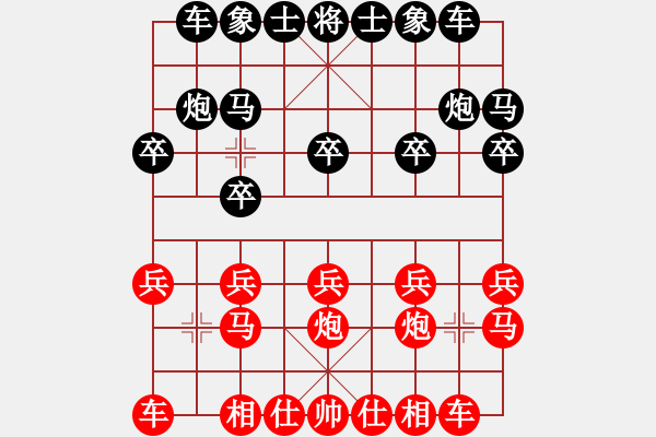 象棋棋谱图片：王征 先和 蒋川 - 步数：10 