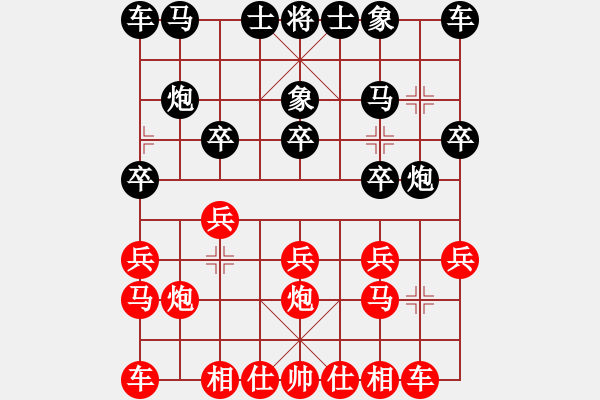 象棋棋譜圖片：吳效魯     先負(fù) 何順安     - 步數(shù)：10 