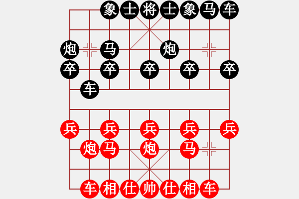 象棋棋譜圖片：金陽(yáng)(月將)-和-瀟湘棋手(9段)中炮對(duì)右三步虎 - 步數(shù)：10 