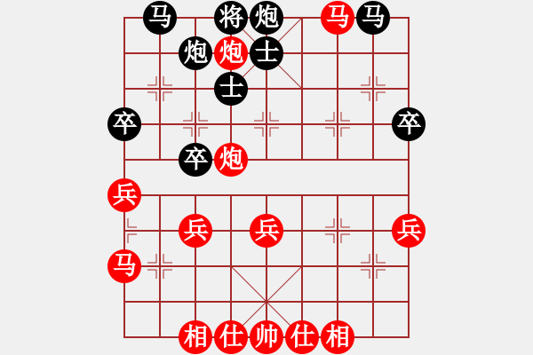 象棋棋譜圖片：金陽(yáng)(月將)-和-瀟湘棋手(9段)中炮對(duì)右三步虎 - 步數(shù)：50 