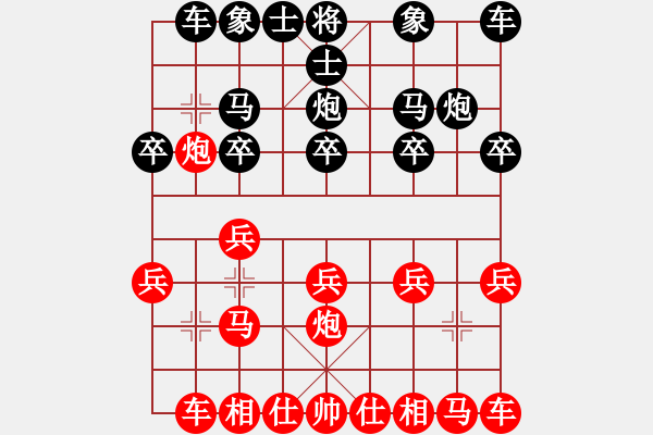 象棋棋譜圖片：負(fù)分太后 魚[紅] -VS- 天外來客[黑](1) - 步數(shù)：10 