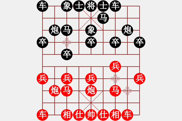 象棋棋谱图片：山东中国重汽 李翰林 和 天津 张彬 - 步数：10 