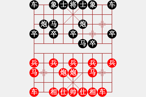 象棋棋譜圖片：百思不得棋解[575644877] -VS- 藍天[1286500387] - 步數(shù)：10 