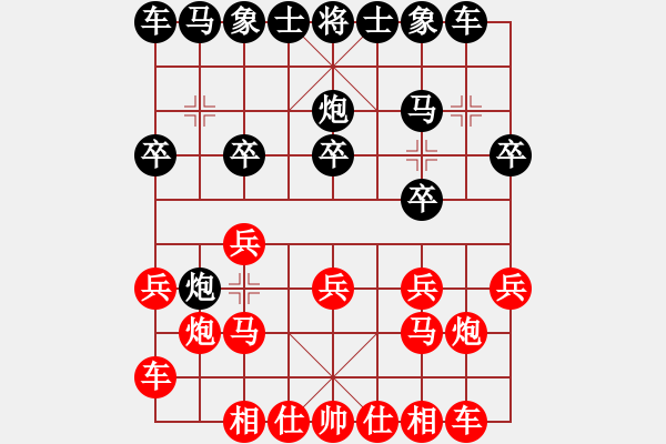 象棋棋譜圖片：中國棋院杭州分院 王文君 勝 河南省全民健身中心 何媛 - 步數：10 