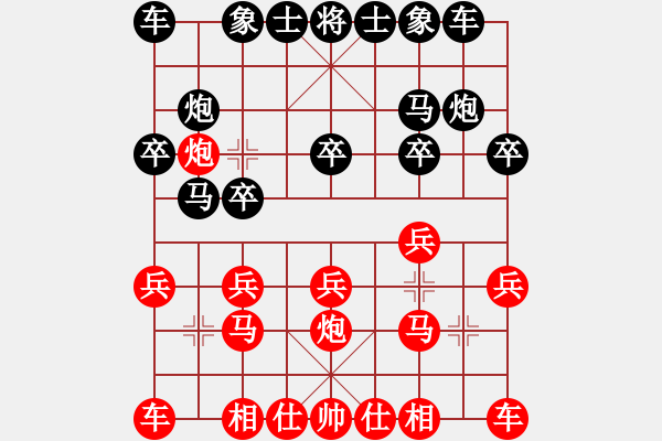 象棋棋譜圖片：1 - 步數(shù)：10 