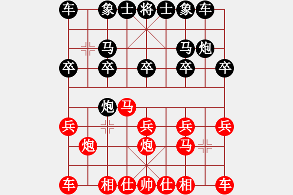 象棋棋譜圖片：lili321abc紅負(fù)葬心【中炮對(duì)進(jìn)左馬】 - 步數(shù)：10 