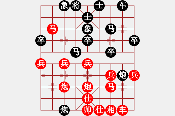 象棋棋譜圖片：2006年迪瀾杯弈天聯(lián)賽第二輪：千島棋社丁(5r)-和-兩頭蛇索道(8段) - 步數(shù)：30 