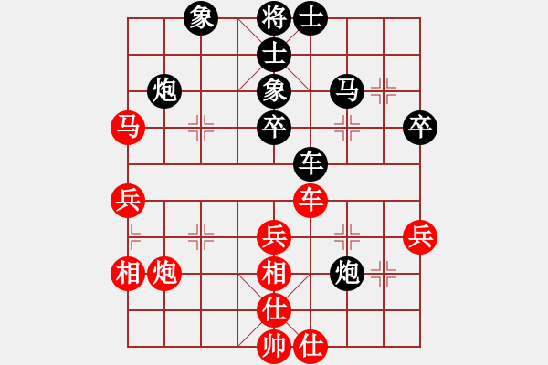 象棋棋譜圖片：五六炮邊馬不進(jìn)兵對(duì)屏風(fēng)馬進(jìn)3卒 - 步數(shù)：60 