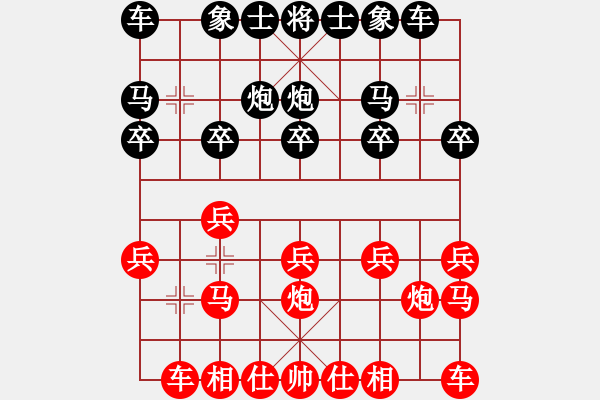 象棋棋譜圖片：仙人指路對右士角炮（和棋） - 步數(shù)：10 