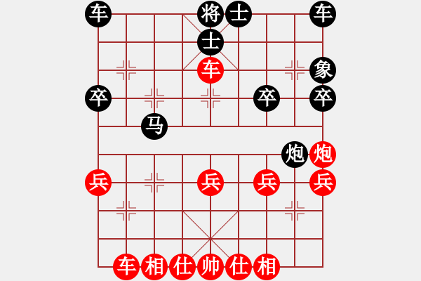 象棋棋譜圖片：thanhtu(6段)-和-flyflower(4段) - 步數(shù)：30 