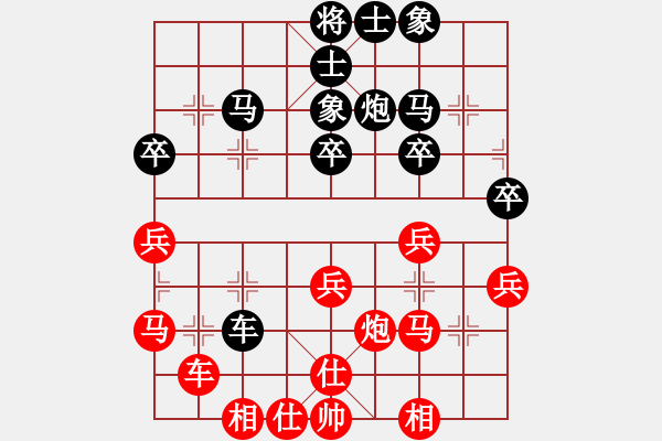 象棋棋譜圖片：gaogc(3段)-和-殺武清敗類(2段) - 步數(shù)：30 