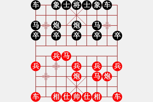 象棋棋譜圖片：葬心紅負(fù)不哭死神步天〖仙人指路對(duì)卒底炮〗 - 步數(shù)：10 