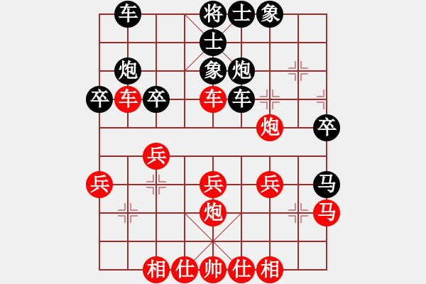 象棋棋譜圖片：東山一朱(至尊)-勝-神經(jīng)元(日帥)五七炮互進三兵對屏風馬邊卒右馬外盤河 紅左橫車對黑飛左象 - 步數(shù)：27 