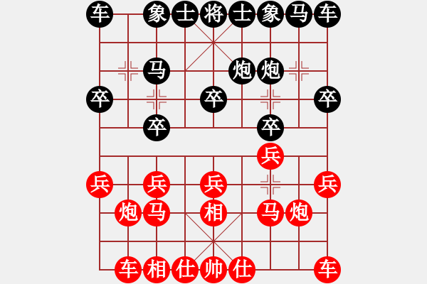 象棋棋譜圖片：下山王(月將)-和-下山王(日帥) - 步數(shù)：10 