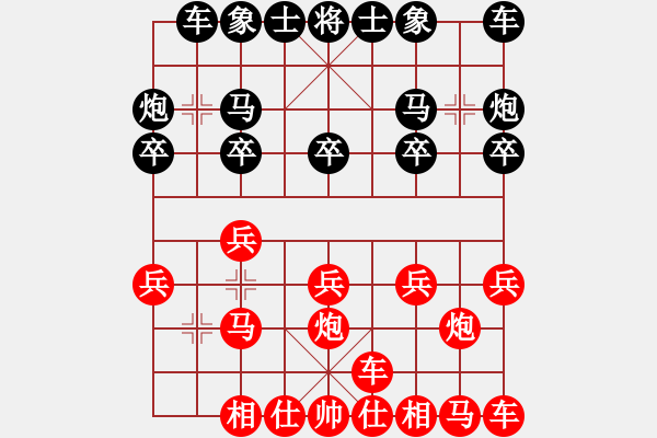 象棋棋譜圖片：閆之格[紅] -VS- 行者必達(dá)[黑] - 步數(shù)：10 