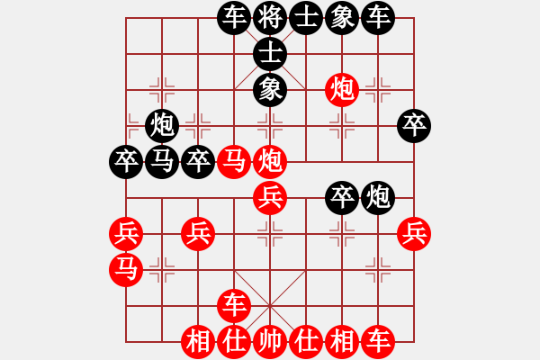 象棋棋譜圖片：Cuc 71a bien Ma 3.4 HAU UU - 步數(shù)：30 