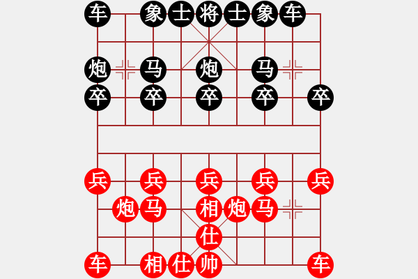 象棋棋譜圖片：倒霉蛋子[紅] -VS- 江北棋迷[黑] - 步數(shù)：10 