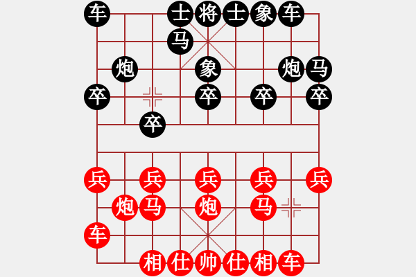 象棋棋譜圖片：中炮對(duì)拐腳馬(業(yè)四升業(yè)五評(píng)測(cè)對(duì)局)我先勝 - 步數(shù)：10 