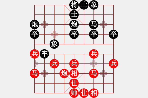 象棋棋譜圖片：悟東東 負(fù) 獲愷 順炮直車(chē)對(duì)橫車(chē) 紅左邊馬 - 步數(shù)：40 