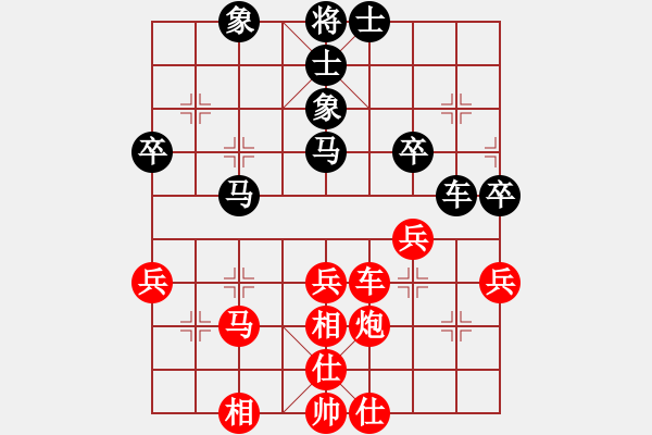 象棋棋譜圖片：伊棋王(2段)-和-天平星張橫(5段) - 步數(shù)：40 