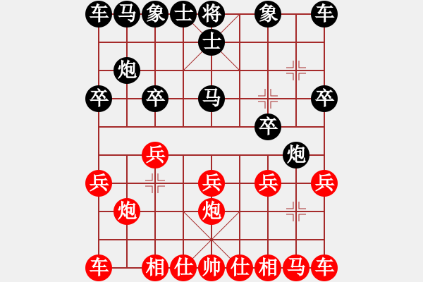 象棋棋譜圖片：老魏[1245437518] -VS- 福三[3621727286] - 步數(shù)：10 