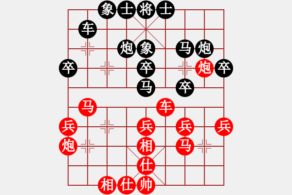 象棋棋譜圖片：遼河蛟龍(5段)-勝-峰出半天云(5段) - 步數(shù)：30 