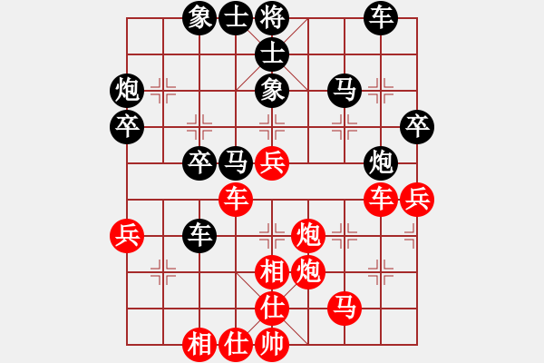 象棋棋譜圖片：佛祖微笑(6段)-負(fù)-揚(yáng)州鹽商(4段)五六炮左邊馬對(duì)屏風(fēng)馬 黑進(jìn)７卒右直車右炮過(guò)河 - 步數(shù)：40 